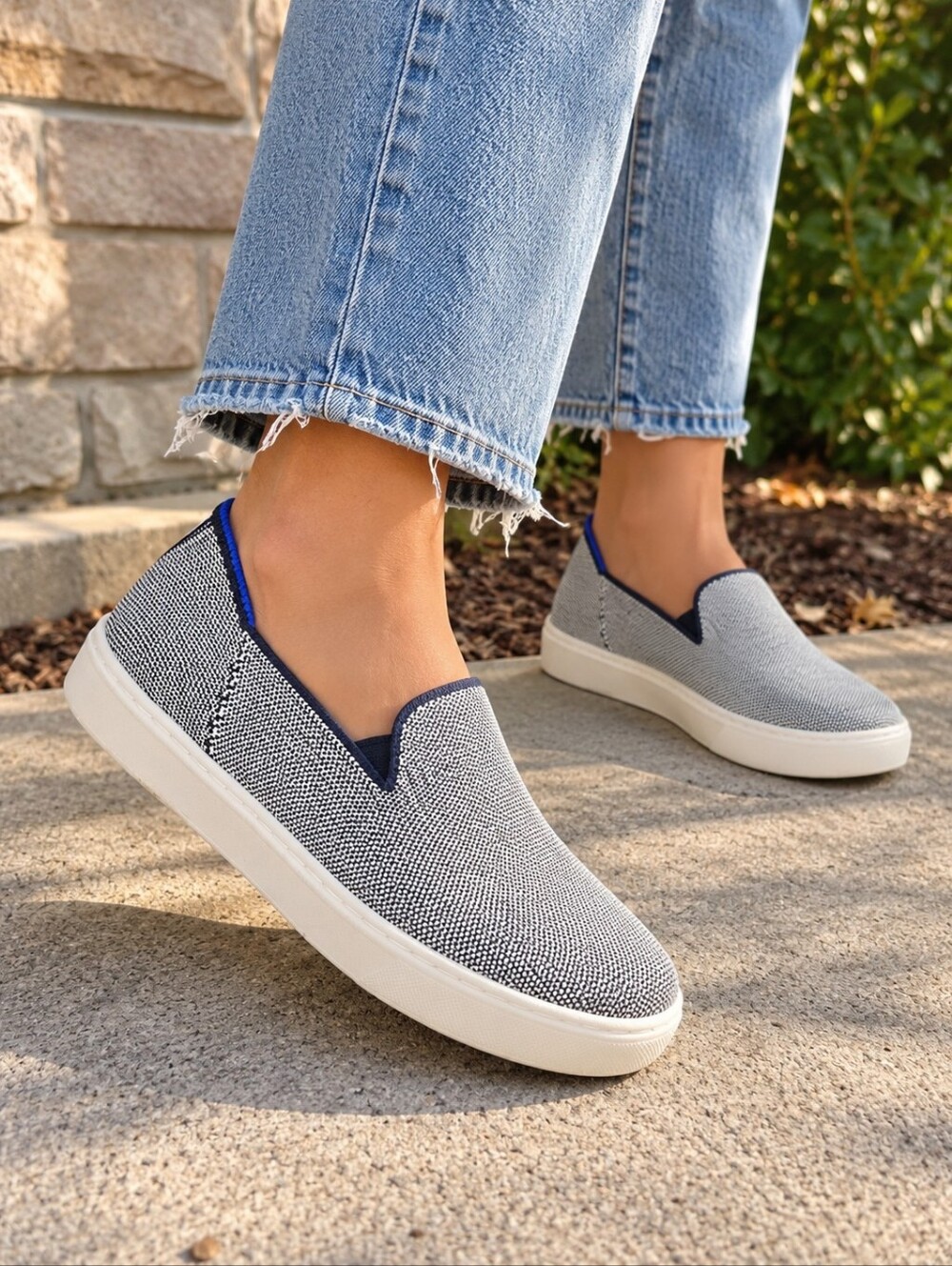 Rothy's The Original Slip- On Sneakers in "Anchor" Size 7.5